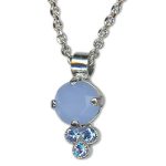 Necklace Pendant by Mariana Woman Adorable Opal and Sapphire Swarovski Crystals