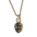 Necklace Pendant by Mariana Woman Elegant Black Diamond and Opal Swarovski Crystals - Image 3
