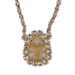 Necklace Pendant by Mariana Woman Alluring Horizon and Peach Swarovski Crystals