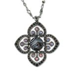 Necklace Pendant by Mariana Woman Exquisite Jet and AB Swarovski Crystals - Image 3