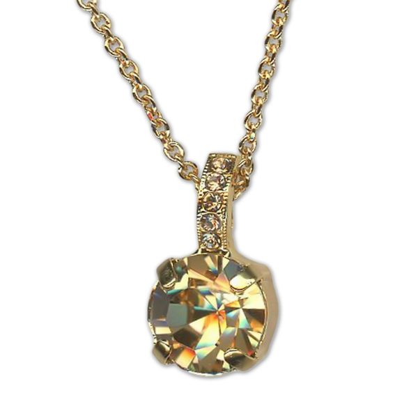 Necklace Pendant by Mariana Woman Dainty Topaz Swarovski Crystals