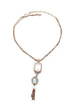 Necklace Pendant By Mariana Elegant White Opal and Chalk White Swarovski Crystals - Image 3