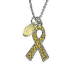 Necklace Pendant by Mariana Woman Cancer Awareness Citrine Swarovski Crystals - Image 2