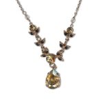 Necklace Pendant by Mariana Woman Glamorous Jet and Golden Swarovski Crystals - Image 2