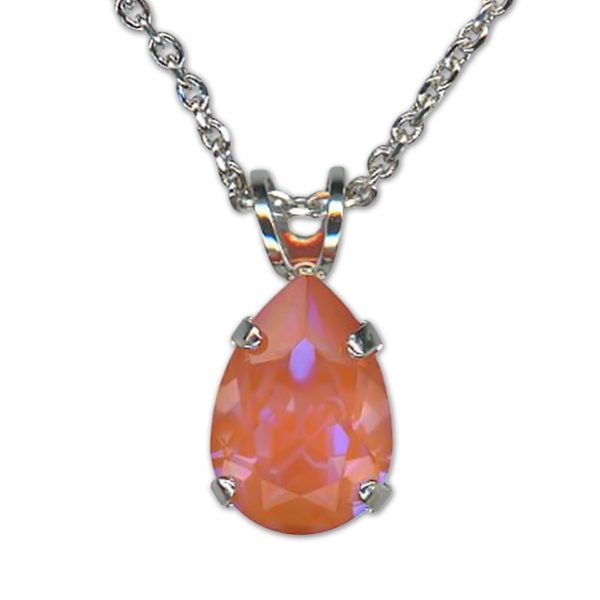 Necklace Pendant by Mariana Woman Shimmering Mandarin Delite Swarovski Crystals