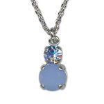 Necklace Pendant by Mariana Woman Dainty Sapphire and Opal Swarovski Crystals
