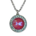 Necklace Pendant by Mariana Woman Stunning Blush and Turquoise Swarovski Crystals - Image 2