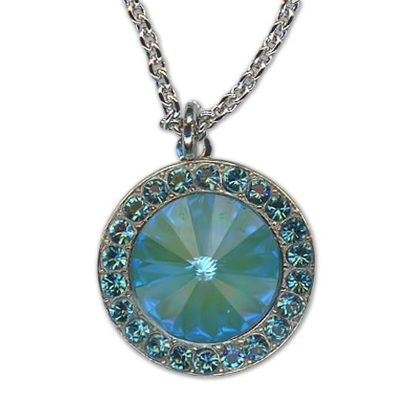 Necklace Pendant by Mariana Woman Alluring Laguna and Indicolite Swarovski Crystals
