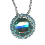 Necklace Pendant by Mariana Woman Gorgeous Aquamarine Swarovski Crystals - Image 3