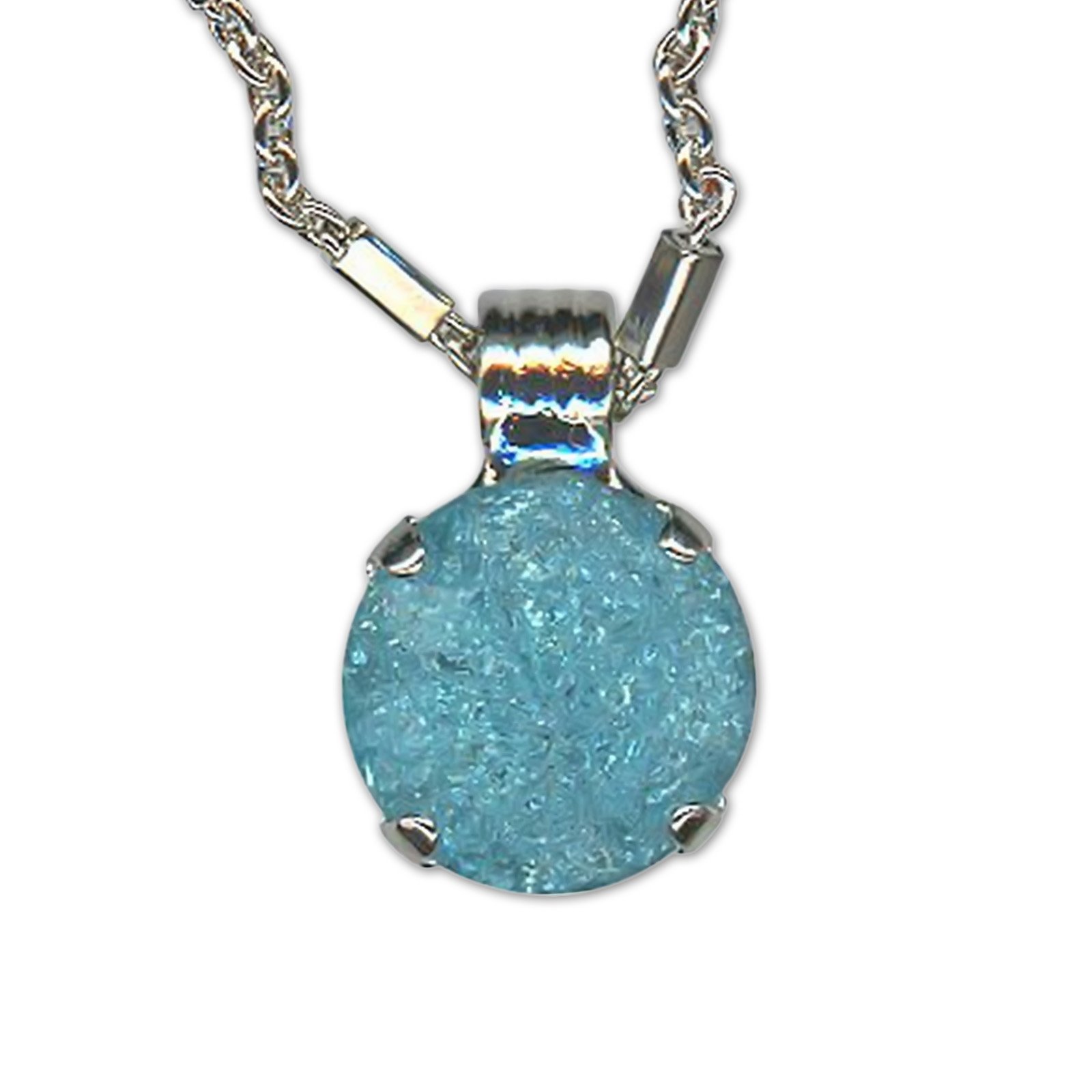 N-5448R-202ICE-RO (1) Necklace Pendant by Mariana Woman Precious Aquamarine Ice Swarovski Crystals - Image 1