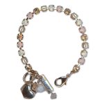 Bracelet by Mariana Woman Lovely Pearl and Rose Swarovski Crystals - Image 2