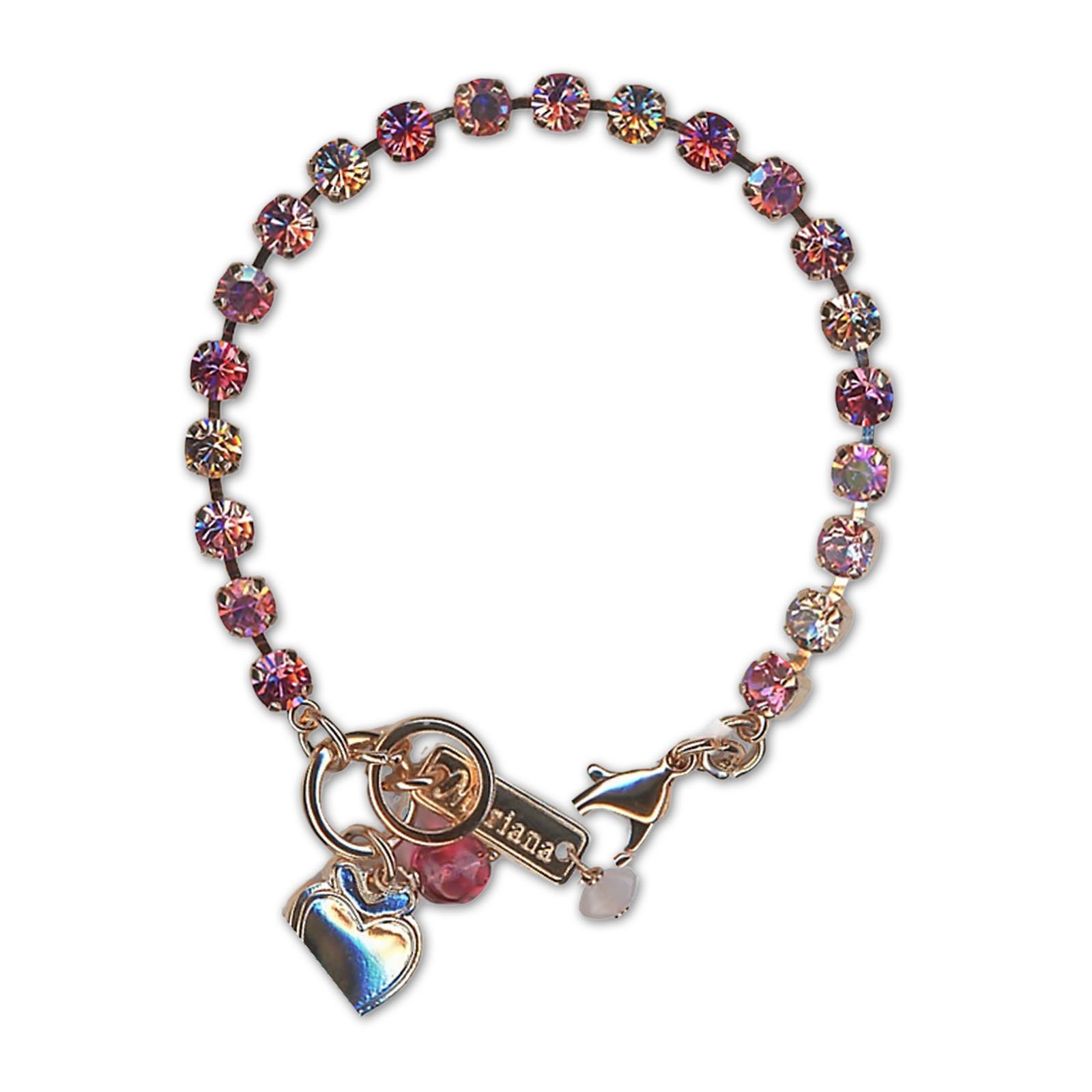 B-4000-5011-RG (1) Bracelet by Mariana Woman Lovely Rose and Silk Swarovski Crystals - Image 1