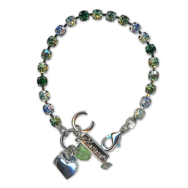 Bracelet by Mariana Woman Gorgeous Emerald and Sapphire Swarovski Crystals