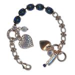 Bracelet by Mariana Woman Glitzy AB and Heliotrope Swarovski Crystals - Image 3