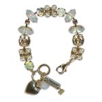 Bracelet by Mariana Woman Timeless Opal and Golden Swarovski Crystals