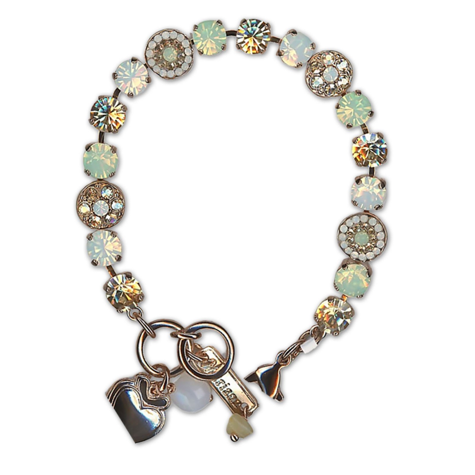 B-4044-5017-RG (1) Bracelet by Mariana Woman Charming Golden and Opal Swarovski Crystals - Image 1
