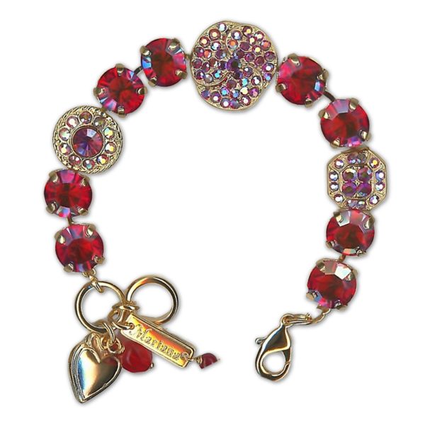 Bracelet by Mariana Woman Stunning Siam and AB Swarovski Crystals