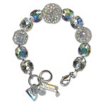 Bracelet by Mariana Woman Glitzy AB and Moonlight Swarovski Crystals
