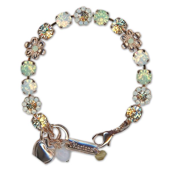 Bracelet by Mariana Woman Precious Golden and Opal Swarovski Crystals