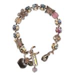 Bracelet by Mariana Woman Lovely Rose and Peach Swarovski Crystals - Image 2