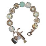 Bracelet by Mariana Woman Elegant Golden and Opal Swarovski Crystals - Image 3