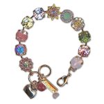 Bracelet by Mariana Woman Charming Rose and Peridot Swarovski Crystals - Image 3