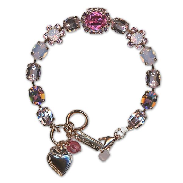 Bracelet by Mariana Woman Glamorous Rose and Opal Swarovski Crystals