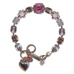 Bracelet by Mariana Woman Glamorous Rose and Opal Swarovski Crystals - Image 2