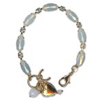 Bracelet by Mariana Woman Elegant White Opal and Clear Swarovski Crystals - Image 3