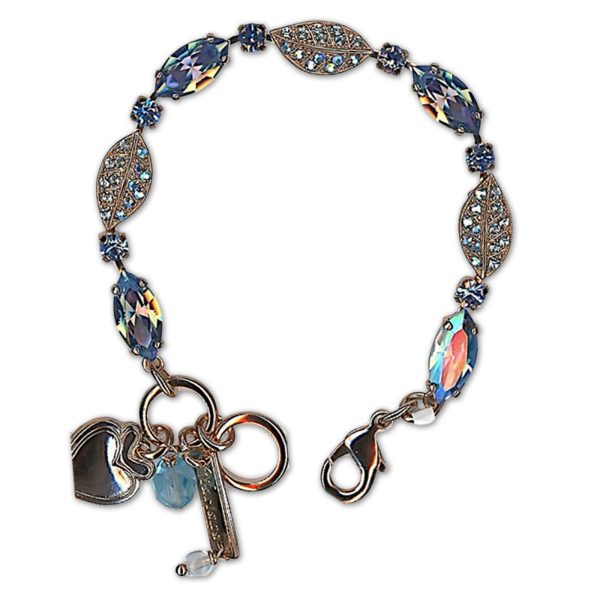 Bracelet by Mariana Woman Gorgeous Aquamarine and AB Swarovski Crystals