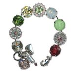 Bracelet by Mariana Woman Exquisite Multi-Color Swarovski Crystals