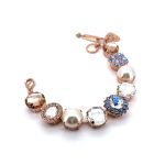 Bracelet by Mariana Woman Exquisite Golden and Pearl Swarovski Crystals - Image 4