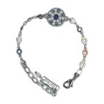 Bracelet by Mariana Woman Floral Sapphire and Opal Swarovski Crystals