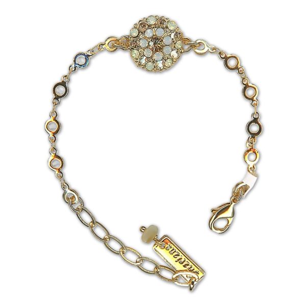 Bracelet by Mariana Woman Exquisite Golden and Opal Swarovski Crystals