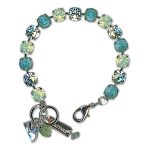 Bracelet by Mariana Woman Charming Chrysolite and Laguna Swarovski Crystals - Image 2