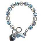 Bracelet by Mariana Woman Charming Pearl and Aquamarine Swarovski Crystals - Image 2
