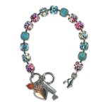 Bracelet by Mariana Woman Charming Rose and Laguna Swarovski Crystals - Image 2