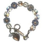 Bracelet by Mariana Woman Gorgeous Sapphire and Pearl Swarovski Crystals - Image 2