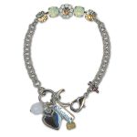 Bracelet by Mariana Woman Dainty Golden and Opal Swarovski Crystals - Image 2