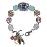 Bracelet by Mariana Woman Luxurious Lavender and Rose Swarovski Crystals - Image 2