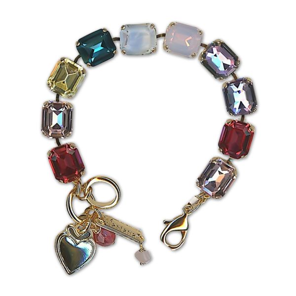 Bracelet by Mariana Woman Elegant Jonquil and Siam Swarovski Crystals