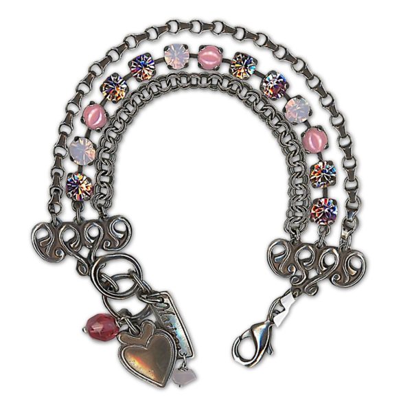 Bracelet by Mariana Woman Glamorous Rose Swarovski Crystals