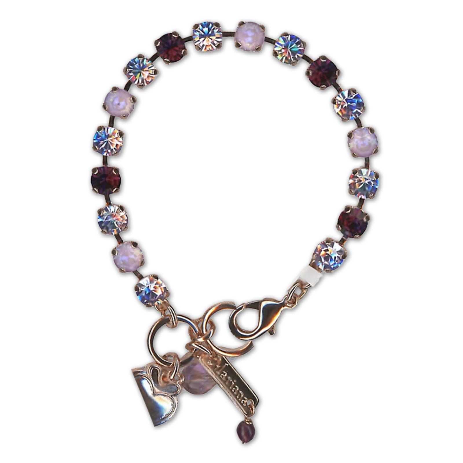 B-4430-5015-RG (1) Bracelet by Mariana Woman Alluring Amethyst and Lavender Swarovski Crystals - Image 1