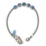 Bracelet by Mariana Woman Chic Aquamarine and AB Swarovski Crystals - Image 3