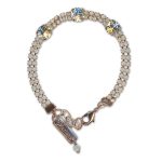 Bracelet by Mariana Woman Precious Silk and Opal Swarovski Crystals - Image 3