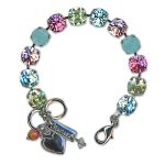 Bracelet by Mariana Woman Gorgeous Rose and Turquoise Swarovski Crystals - Image 3