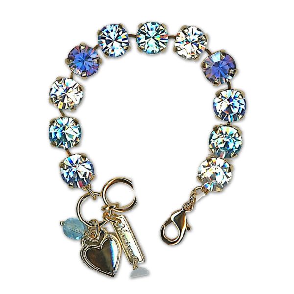 Bracelet by Mariana Woman Ethereal Aquamarine and AB Swarovski Crystals