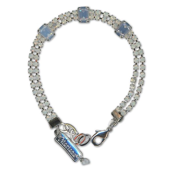 Bracelet by Mariana Woman Timeless White Opal Swarovski Crystals