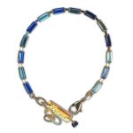 Bracelet by Mariana Woman Sleek Aquamarine and Sapphire Swarovski Crystals - Image 3