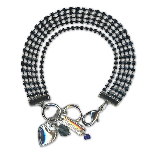 Bracelet by Mariana Woman Multi Tier Montana Blue Swarovski Crystals